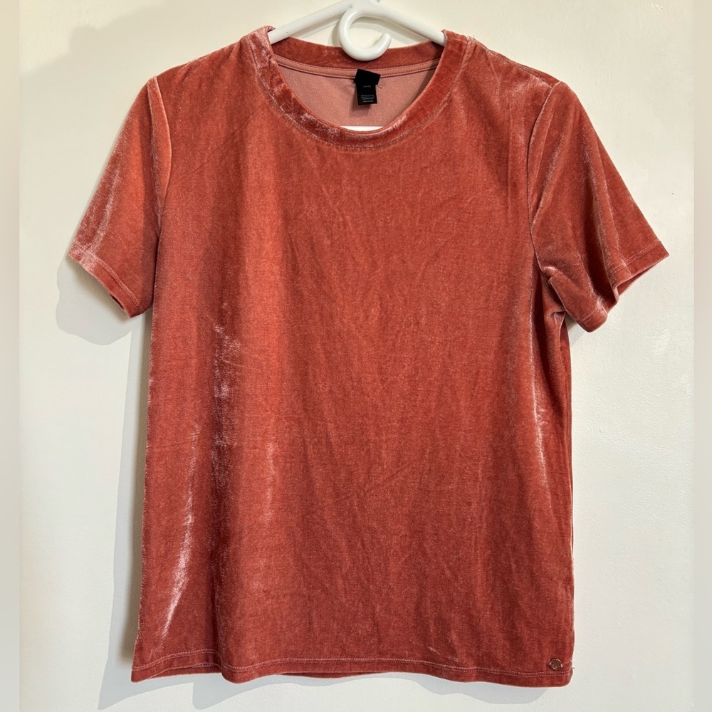 Volcom Rust Velour Short Sleeve Tee PTP 19 in🧡